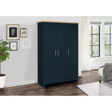 Highgate 3 Door Wardrobe (Navy & Oak)