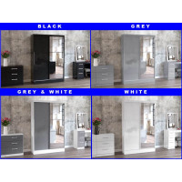 Lynx Sliding Wardrobe with Mirror (4 Colours) 
