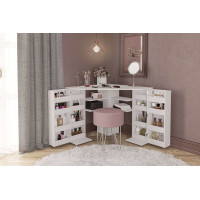Olivia Corner Dressing Table (White)