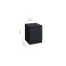 Oslo 2 Drawer Bedside (Black)