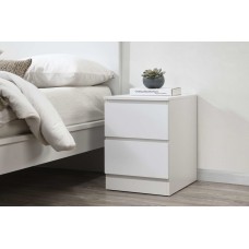 Oslo 2 Drawer Bedside (White)