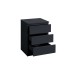 Oslo 3 Drawer Bedside (Black)