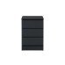 Oslo 3 Drawer Bedside (Black)