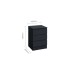 Oslo 3 Drawer Bedside (Black)