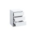 Oslo 3 Drawer Bedside (White)