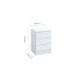 Oslo 3 Drawer Bedside (White)