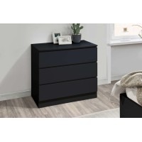 Oslo 3 Drawer Chest (Black)