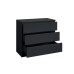 Oslo 3 Drawer Chest (Black)