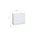 Oslo 3 Drawer Chest (White)