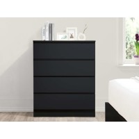 Oslo 4 Drawer Chest (Black)