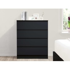 Oslo 4 Drawer Chest (Black)