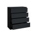 Oslo 4 Drawer Chest (Black)