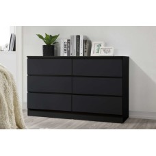 Oslo 6 Drawer Chest (Black)