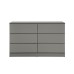 Oslo 6 Drawer Chest (Grey)