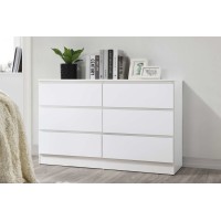 Oslo 6 Drawer Chest (White)