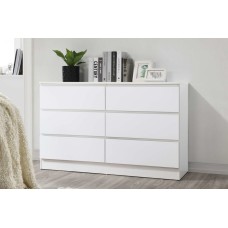 Oslo 6 Drawer Chest (White)