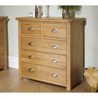 Woburn Oak 3+2 Drawer Chest (Assembled) 