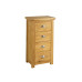 Woburn Oak 4 Drawer Narrow Chest (Assembled)