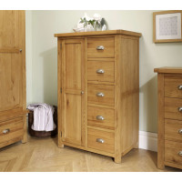 Woburn Oak 1 Door + 5 Drawer Wardrobe 