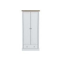 Devon 2 Door + 1 Drawer Wardrobe (White)
