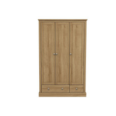 Devon 3 Door + 2 Drawer Wardrobe (Oak) 