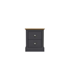 Devon 2 Drawer Bedside (Charcoal) 