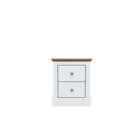 Devon 2 Drawer Bedside (White)
